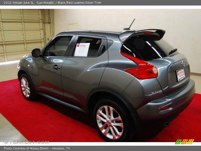 Gun Metallic / Black/Red Leather/Silver Trim 2012 Nissan Juke SL