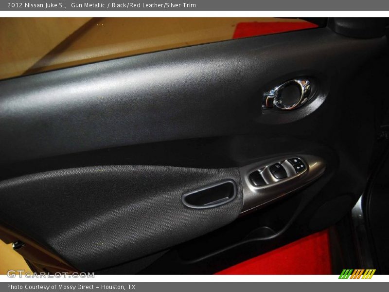 Gun Metallic / Black/Red Leather/Silver Trim 2012 Nissan Juke SL