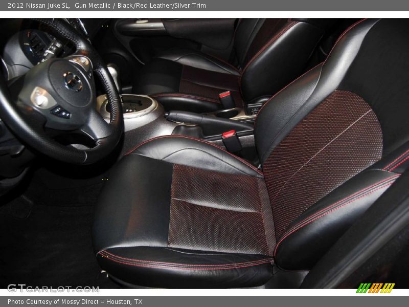 Gun Metallic / Black/Red Leather/Silver Trim 2012 Nissan Juke SL