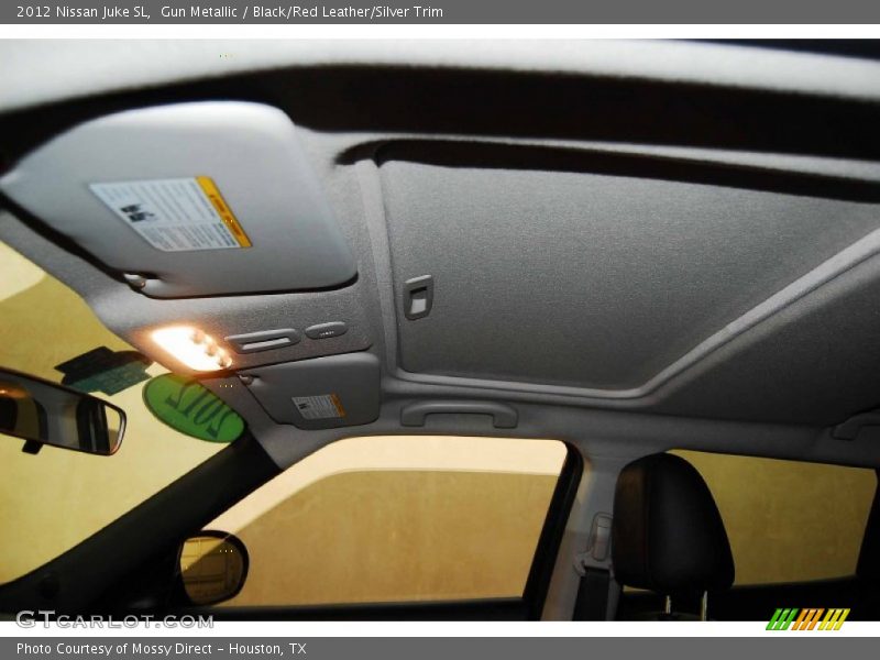 Gun Metallic / Black/Red Leather/Silver Trim 2012 Nissan Juke SL