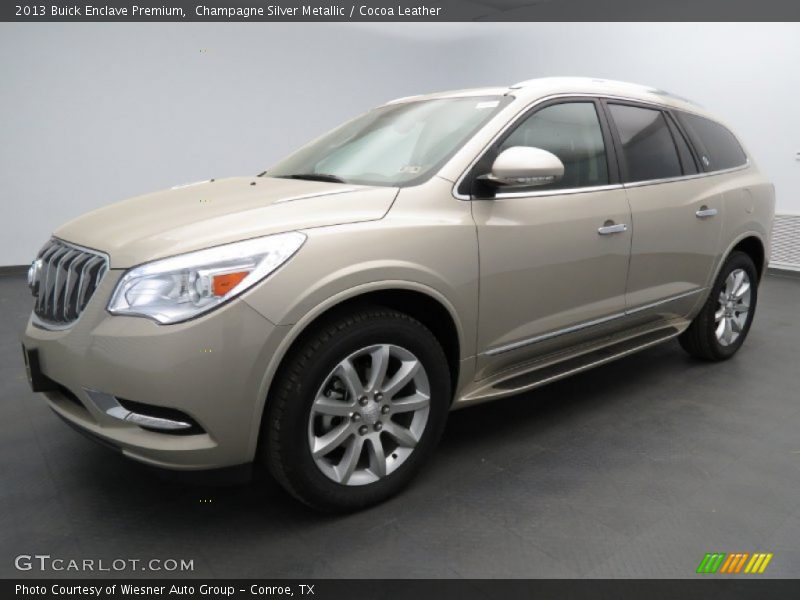 Champagne Silver Metallic / Cocoa Leather 2013 Buick Enclave Premium