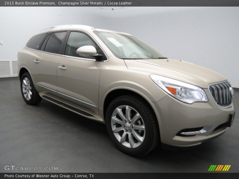Champagne Silver Metallic / Cocoa Leather 2013 Buick Enclave Premium