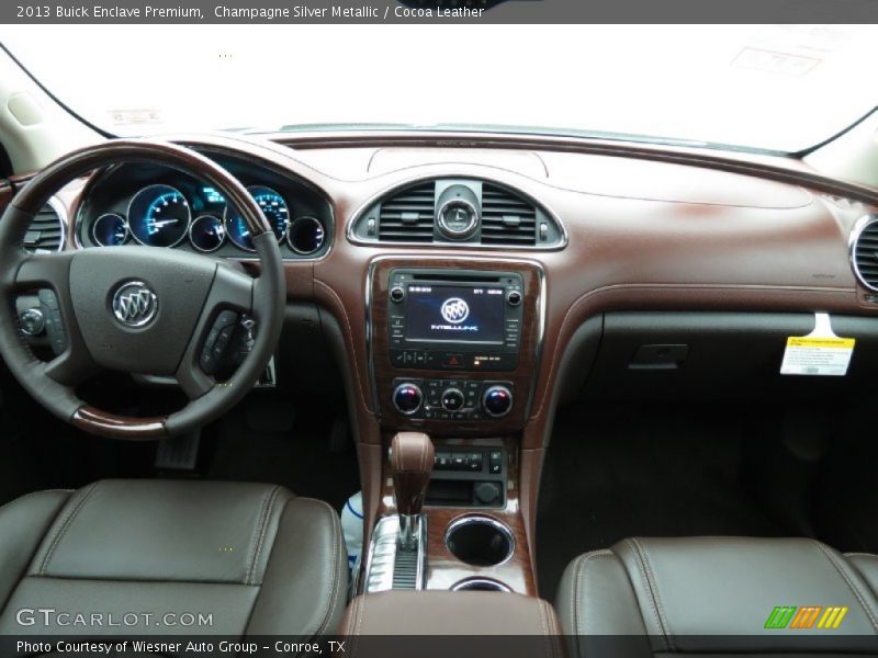 Champagne Silver Metallic / Cocoa Leather 2013 Buick Enclave Premium
