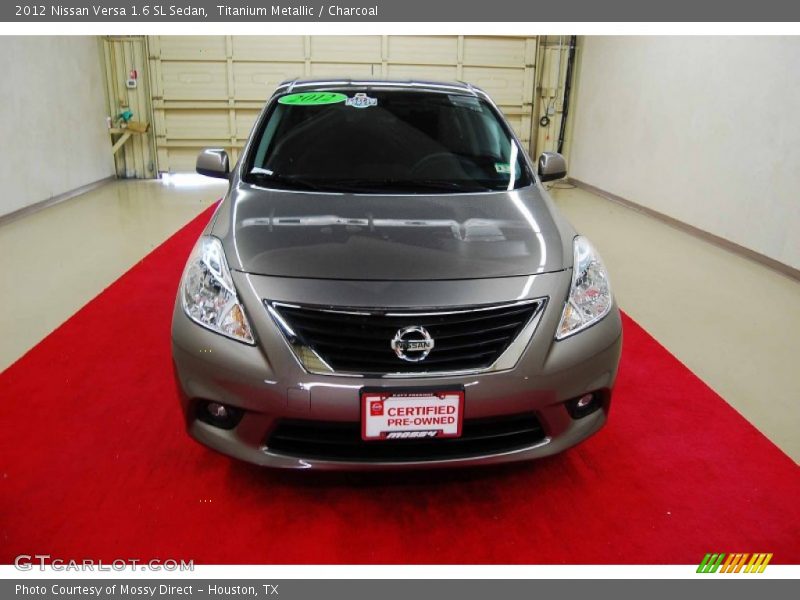 Titanium Metallic / Charcoal 2012 Nissan Versa 1.6 SL Sedan
