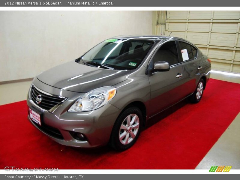 Titanium Metallic / Charcoal 2012 Nissan Versa 1.6 SL Sedan