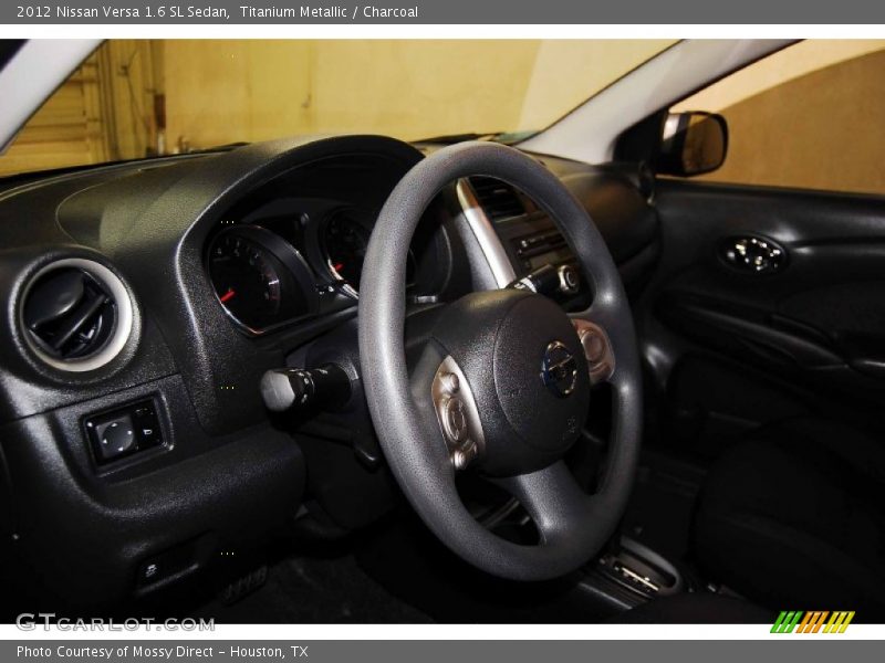 Titanium Metallic / Charcoal 2012 Nissan Versa 1.6 SL Sedan
