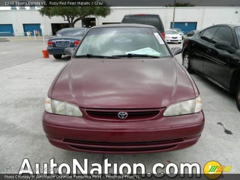 Ruby Red Pearl Metallic / Gray 1998 Toyota Corolla VE