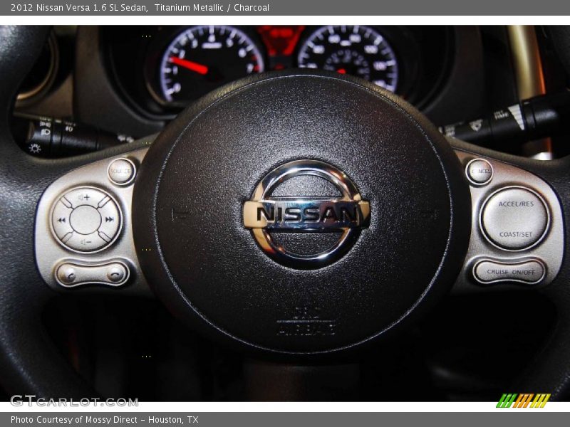 Titanium Metallic / Charcoal 2012 Nissan Versa 1.6 SL Sedan
