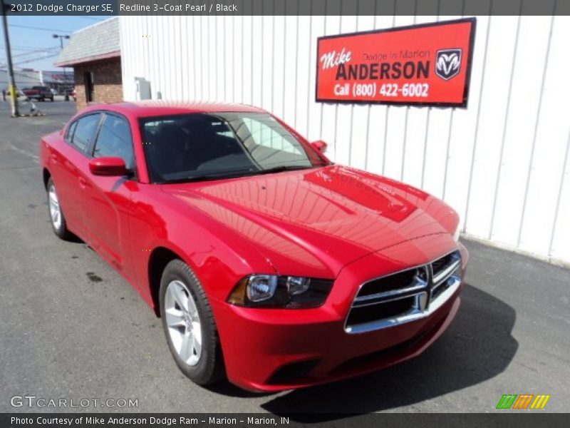 Redline 3-Coat Pearl / Black 2012 Dodge Charger SE