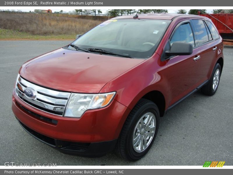 Redfire Metallic / Medium Light Stone 2008 Ford Edge SE