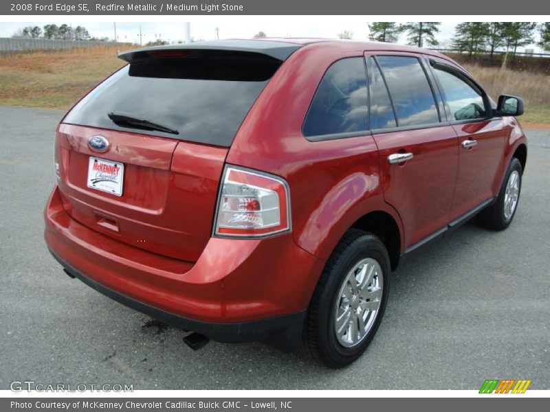 Redfire Metallic / Medium Light Stone 2008 Ford Edge SE