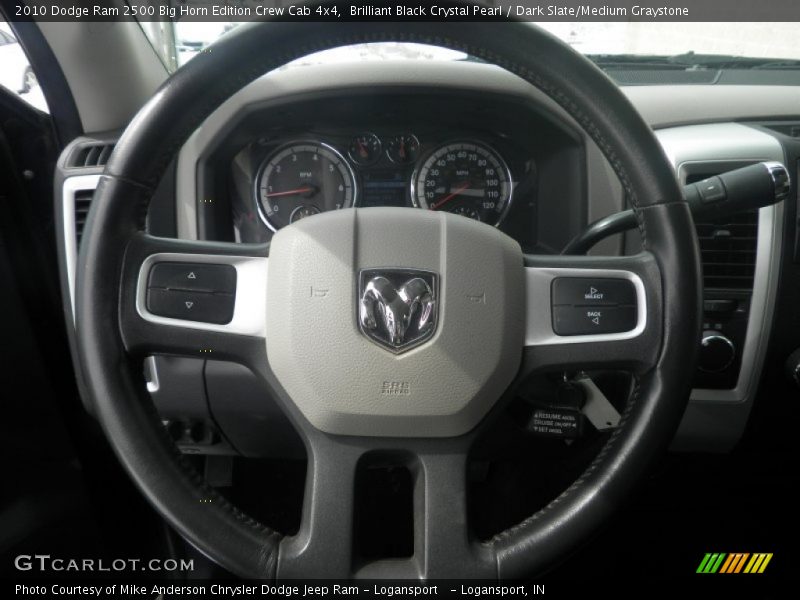 Brilliant Black Crystal Pearl / Dark Slate/Medium Graystone 2010 Dodge Ram 2500 Big Horn Edition Crew Cab 4x4