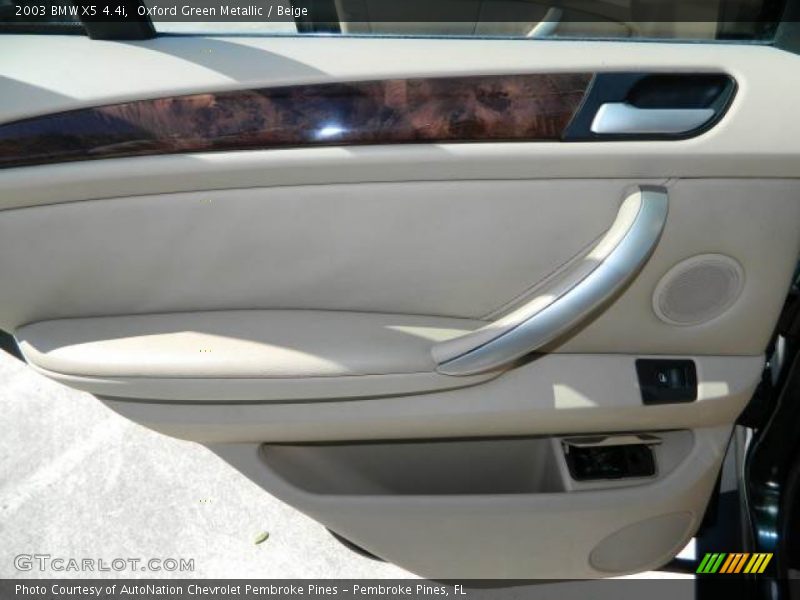 Oxford Green Metallic / Beige 2003 BMW X5 4.4i