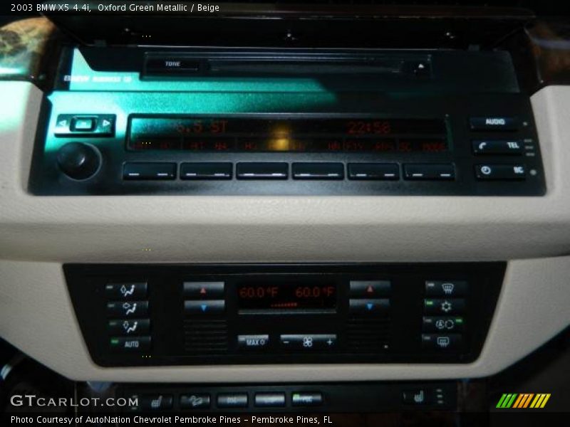 Oxford Green Metallic / Beige 2003 BMW X5 4.4i