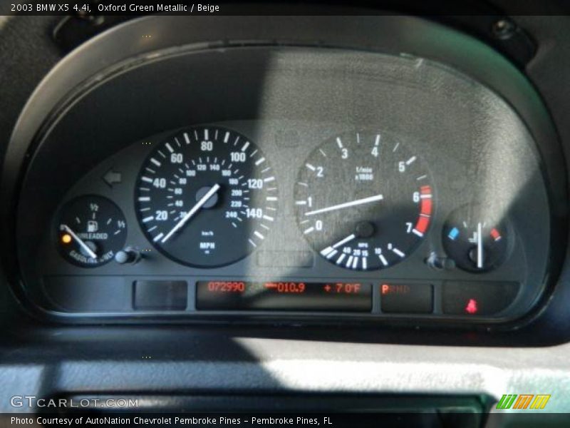 Oxford Green Metallic / Beige 2003 BMW X5 4.4i