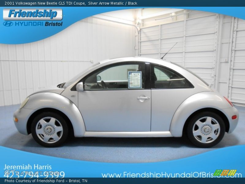 Silver Arrow Metallic / Black 2001 Volkswagen New Beetle GLS TDI Coupe