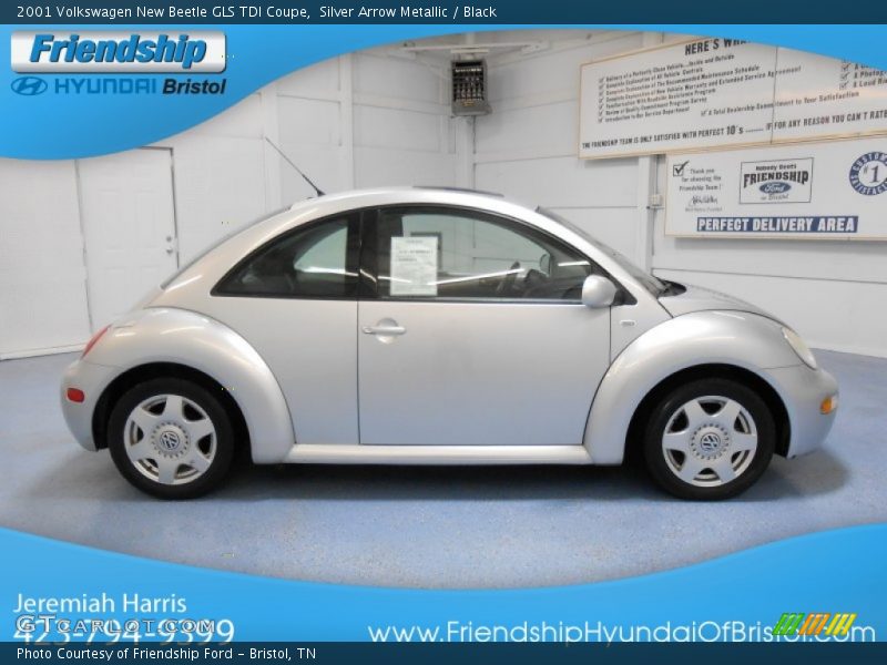 Silver Arrow Metallic / Black 2001 Volkswagen New Beetle GLS TDI Coupe