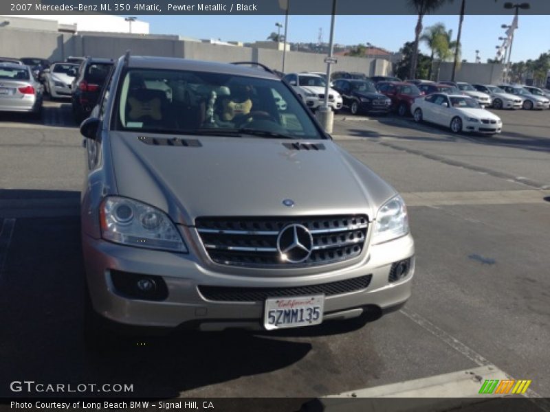 Pewter Metallic / Black 2007 Mercedes-Benz ML 350 4Matic