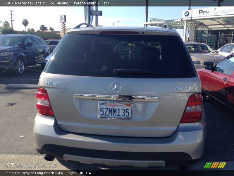 Pewter Metallic / Black 2007 Mercedes-Benz ML 350 4Matic