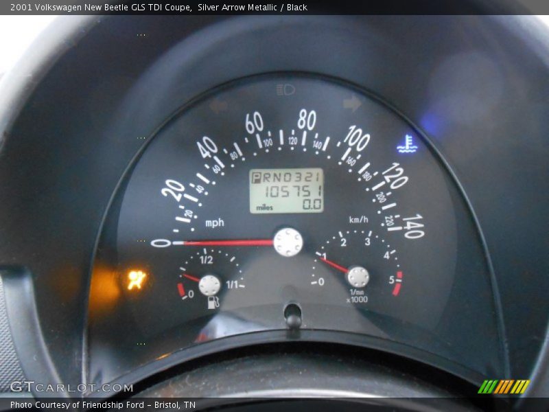 Silver Arrow Metallic / Black 2001 Volkswagen New Beetle GLS TDI Coupe