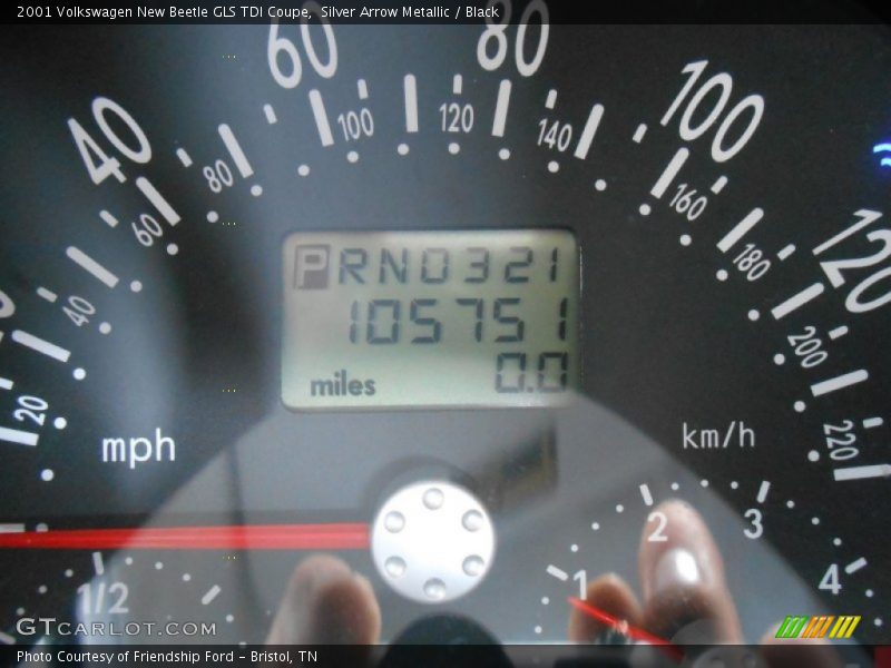 Silver Arrow Metallic / Black 2001 Volkswagen New Beetle GLS TDI Coupe