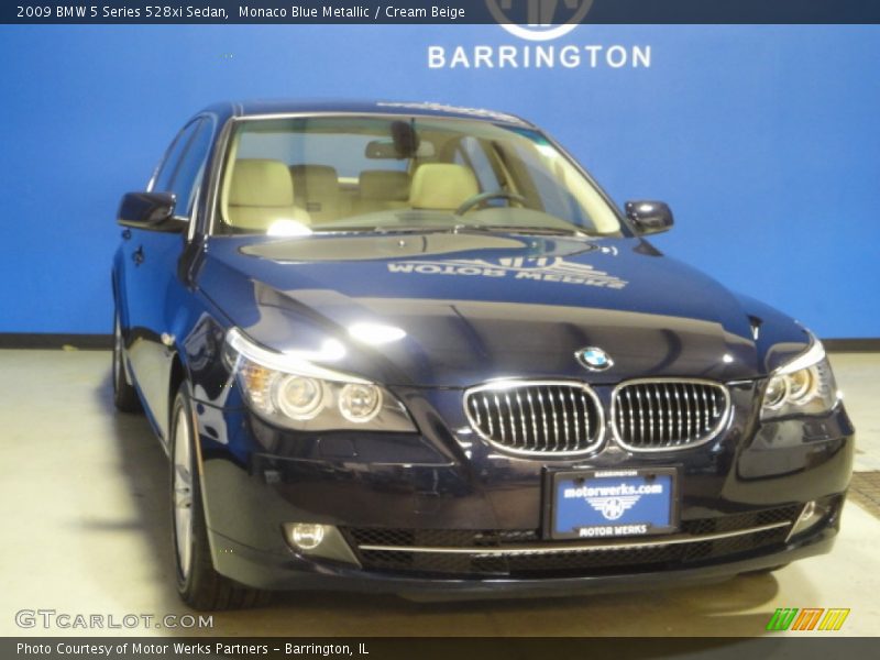 Monaco Blue Metallic / Cream Beige 2009 BMW 5 Series 528xi Sedan