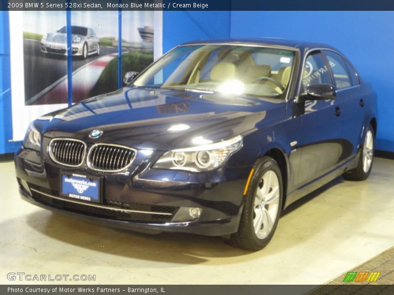 Monaco Blue Metallic / Cream Beige 2009 BMW 5 Series 528xi Sedan