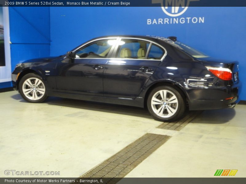 Monaco Blue Metallic / Cream Beige 2009 BMW 5 Series 528xi Sedan