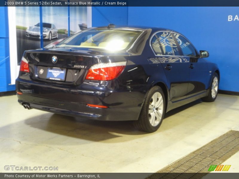 Monaco Blue Metallic / Cream Beige 2009 BMW 5 Series 528xi Sedan