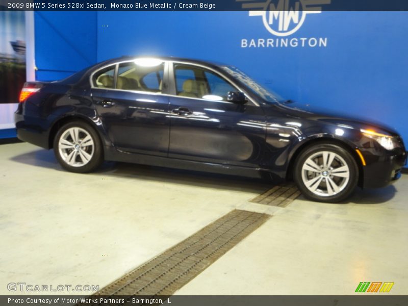 Monaco Blue Metallic / Cream Beige 2009 BMW 5 Series 528xi Sedan