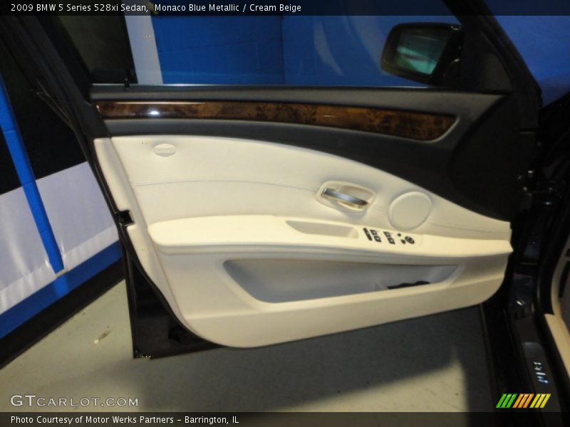 Monaco Blue Metallic / Cream Beige 2009 BMW 5 Series 528xi Sedan
