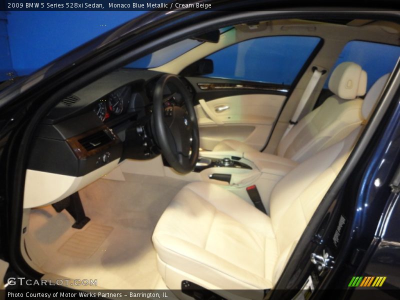 Monaco Blue Metallic / Cream Beige 2009 BMW 5 Series 528xi Sedan