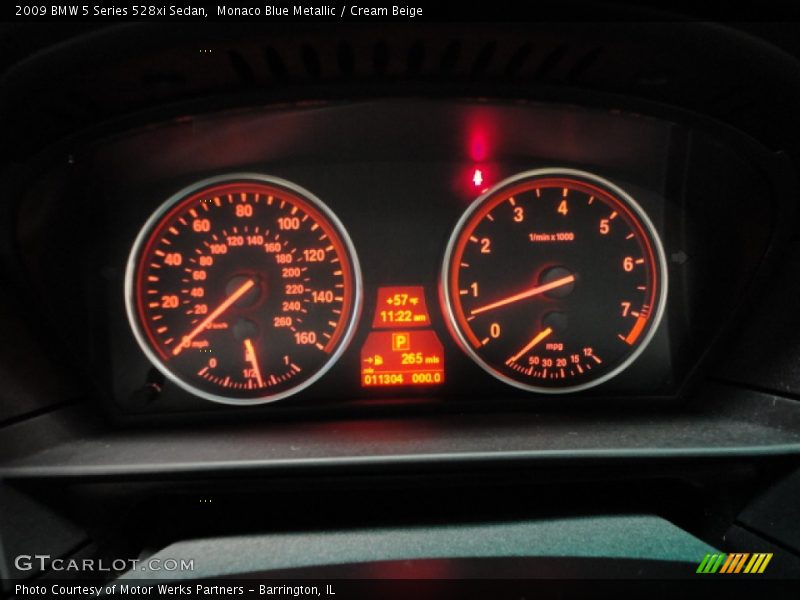 Monaco Blue Metallic / Cream Beige 2009 BMW 5 Series 528xi Sedan