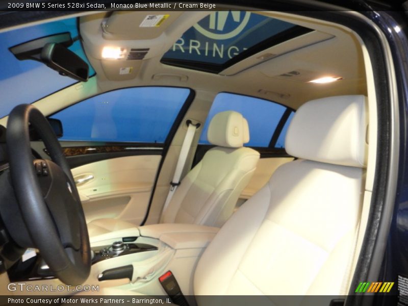 Monaco Blue Metallic / Cream Beige 2009 BMW 5 Series 528xi Sedan