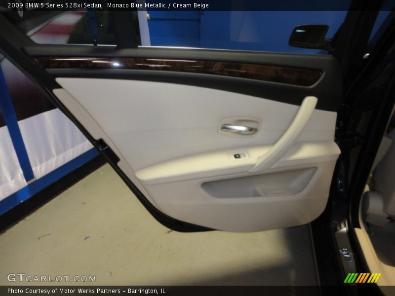 Monaco Blue Metallic / Cream Beige 2009 BMW 5 Series 528xi Sedan