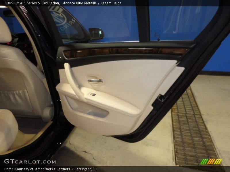 Monaco Blue Metallic / Cream Beige 2009 BMW 5 Series 528xi Sedan