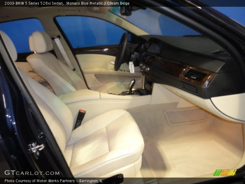 Monaco Blue Metallic / Cream Beige 2009 BMW 5 Series 528xi Sedan