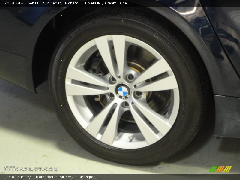 Monaco Blue Metallic / Cream Beige 2009 BMW 5 Series 528xi Sedan