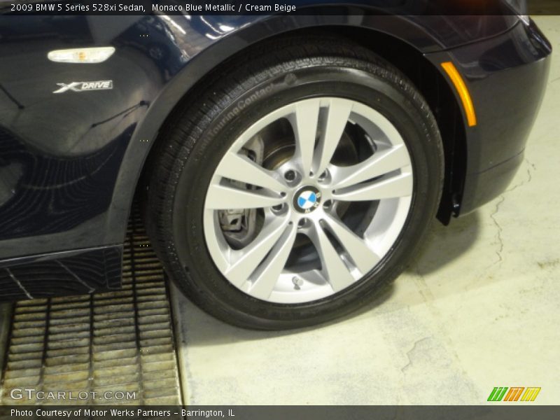 Monaco Blue Metallic / Cream Beige 2009 BMW 5 Series 528xi Sedan