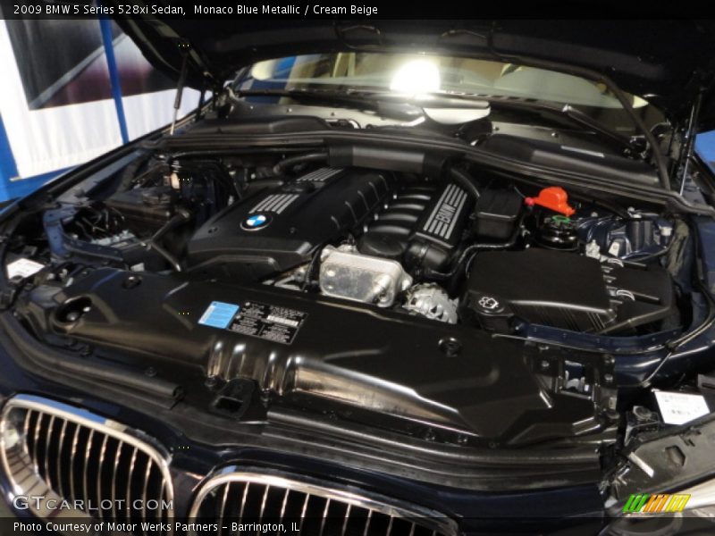 Monaco Blue Metallic / Cream Beige 2009 BMW 5 Series 528xi Sedan
