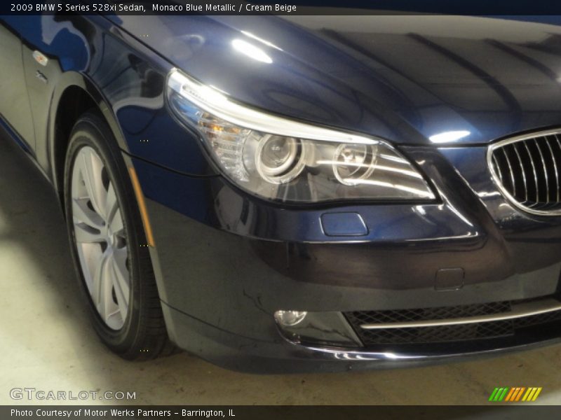 Monaco Blue Metallic / Cream Beige 2009 BMW 5 Series 528xi Sedan