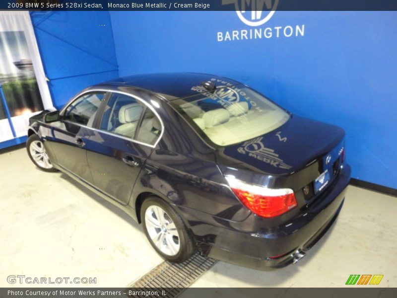 Monaco Blue Metallic / Cream Beige 2009 BMW 5 Series 528xi Sedan