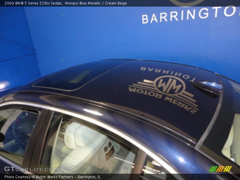 Monaco Blue Metallic / Cream Beige 2009 BMW 5 Series 528xi Sedan