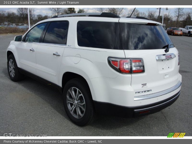 Summit White / Light Titanium 2013 GMC Acadia SLT