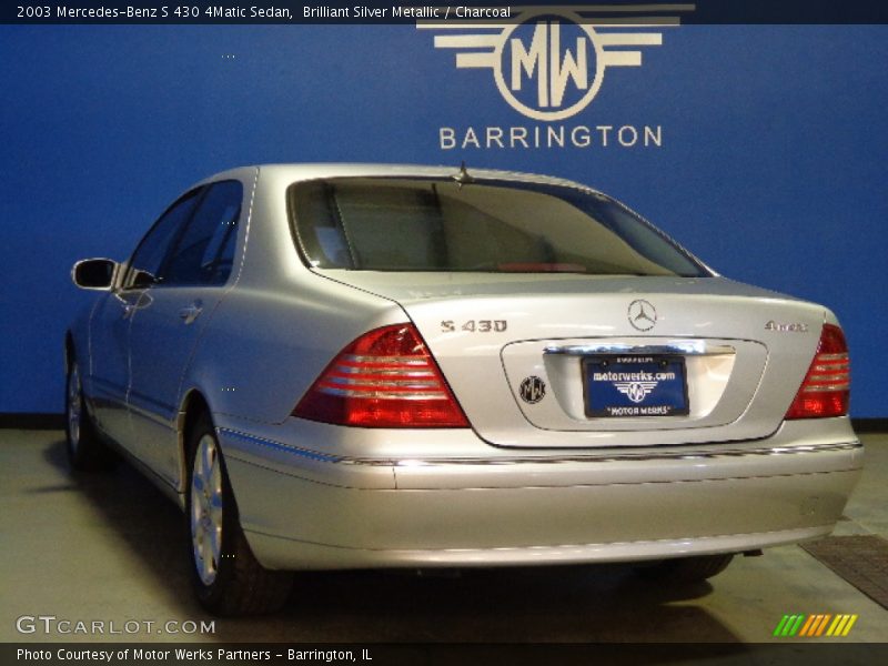Brilliant Silver Metallic / Charcoal 2003 Mercedes-Benz S 430 4Matic Sedan