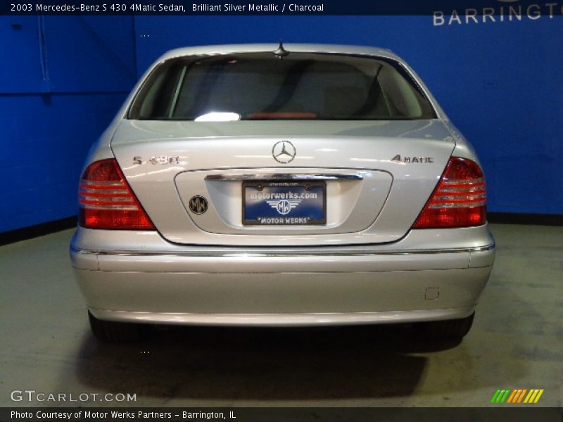 Brilliant Silver Metallic / Charcoal 2003 Mercedes-Benz S 430 4Matic Sedan
