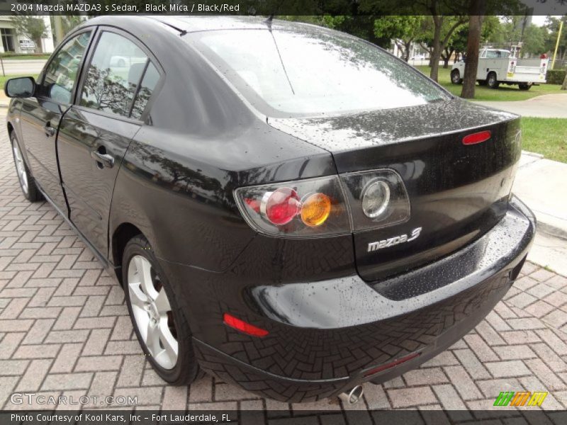 Black Mica / Black/Red 2004 Mazda MAZDA3 s Sedan