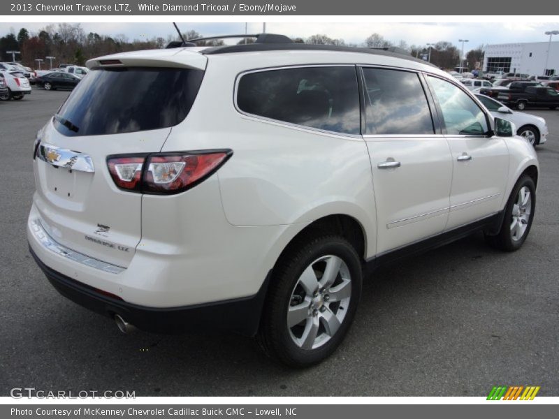 White Diamond Tricoat / Ebony/Mojave 2013 Chevrolet Traverse LTZ