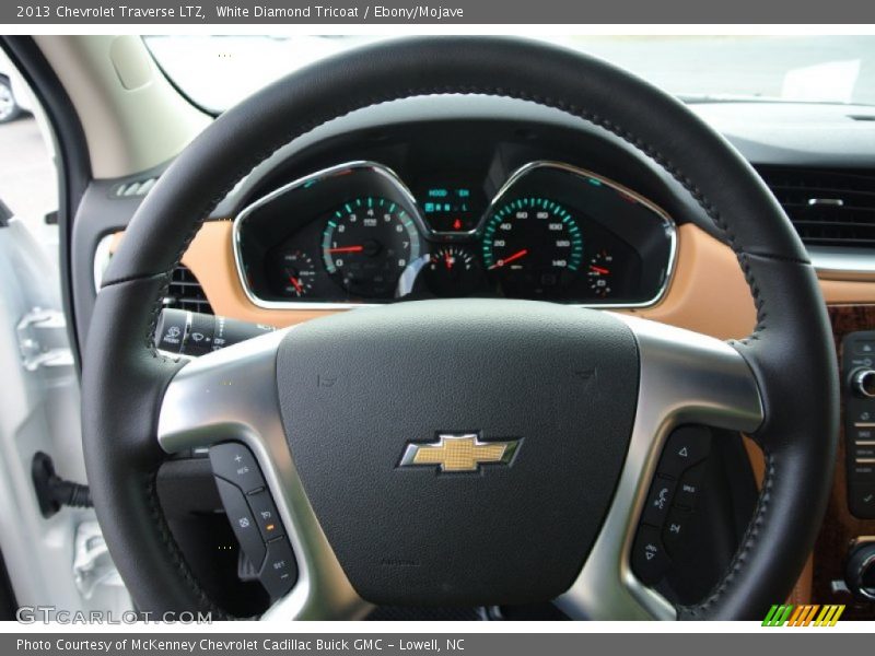 White Diamond Tricoat / Ebony/Mojave 2013 Chevrolet Traverse LTZ