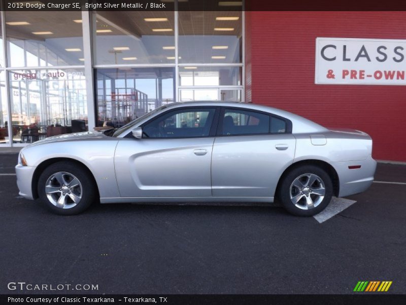 Bright Silver Metallic / Black 2012 Dodge Charger SE